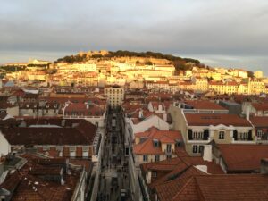 View from above of central lisbon areas