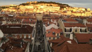 View from above of central lisbon areas