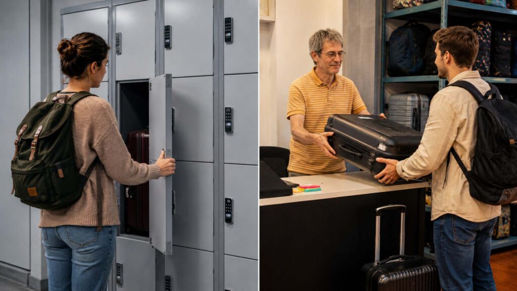 Luggage Storage service vs locker service side by side