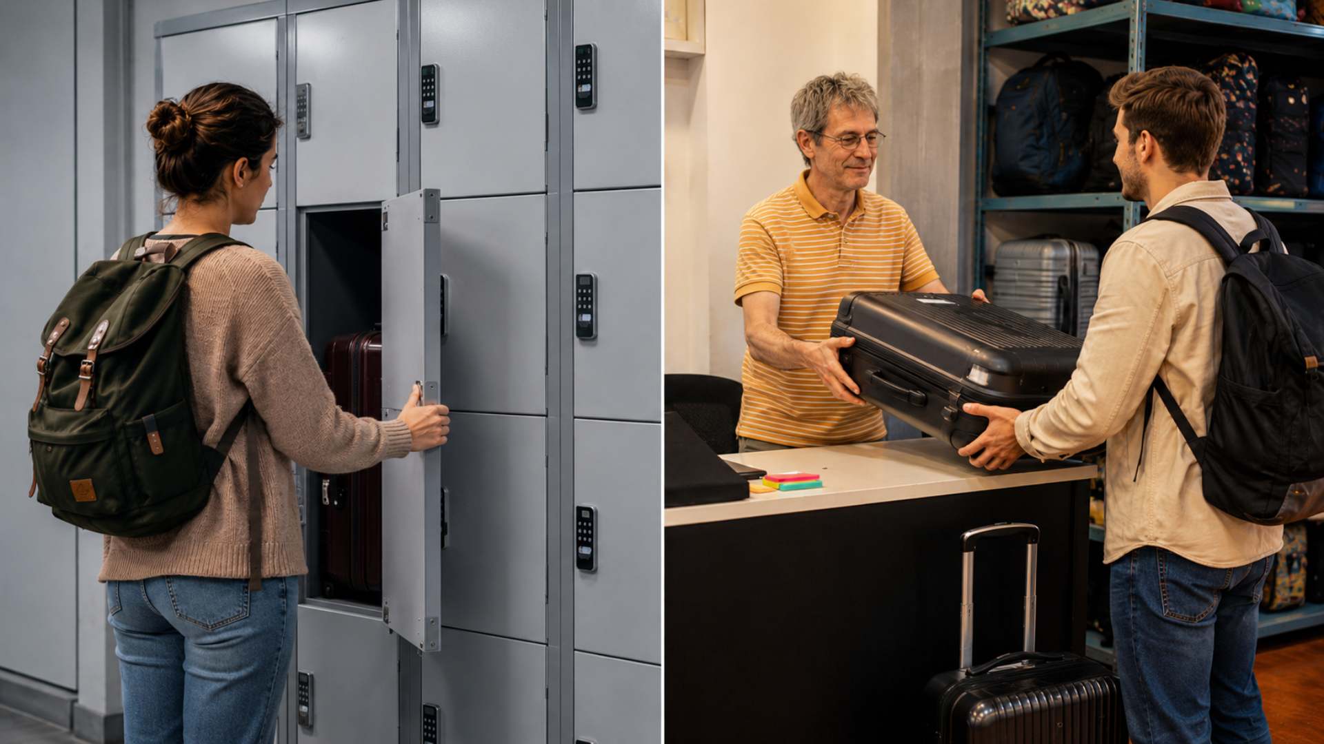 Luggage Storage service vs locker service side by side